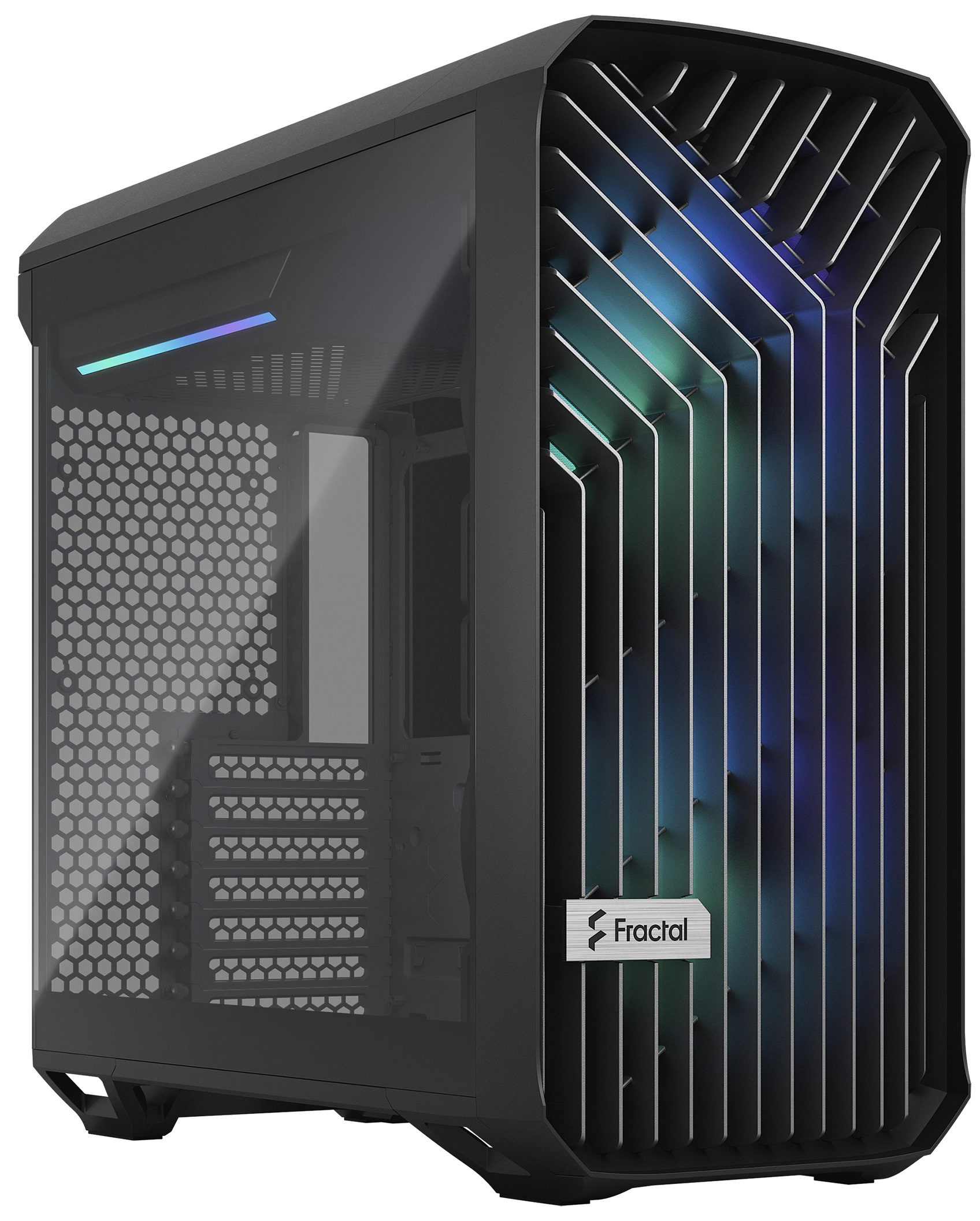 

Корпус eATX Fractal Design Torrent Compact Black TG Dark Tint черный, без БП, закаленное стекло, 2*180mm fan, 2*USB 3.0, USB Type-C, audio, Torrent Compact Black TG Dark Tint