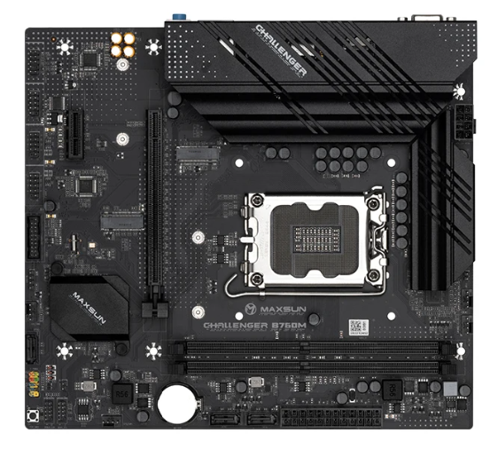 

Материнская плата mATX MAXSUN Challenger B760M (LGA1700, B760, 2*DDR4 (4266), 3*SATA 6G RAID, 2*M.2, 2*PCIE, Glan, VGA, HDMI, 4*USB 3.2, 2*USB 2.0) RT, Challenger B760M