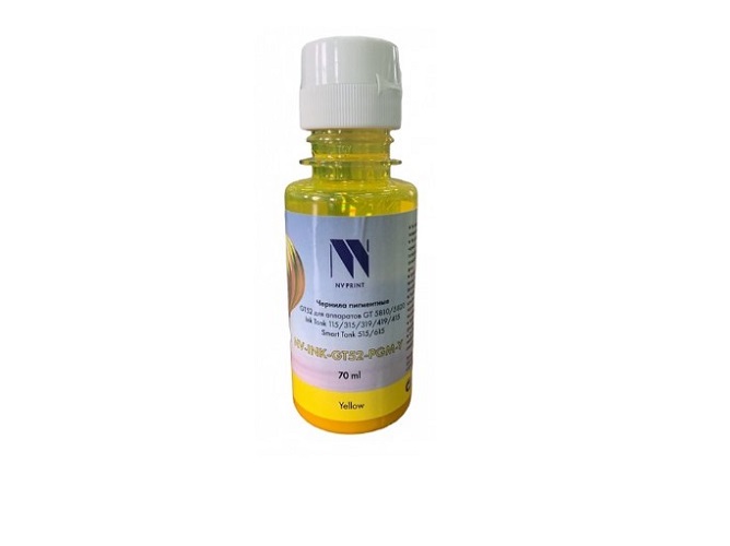 

Картридж NVP NV-INK-GT52-PGM-Y пигментные GT52 для аппаратов HP (70ml) Yellow, NVP