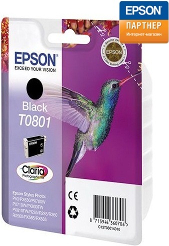

Картридж Epson C13T08014011 для P50/PX660 черный, C13T08014011