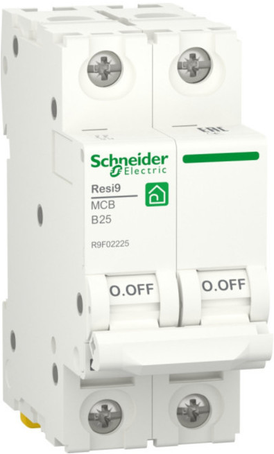 

Автоматический выключатель Schneider Electric RESI9 R9F02225 (B) 25А 2P 6000A, RESI9