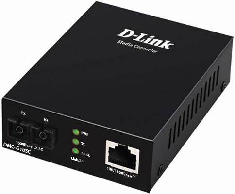

Медиа-конвертер D-link DMC-G10SC/A1A 1x100/1000Base-T, 1x1000Base-LX с разъемом SC для одномодового оптического кабеля (до 10 км), DMC-G10SC/A1A