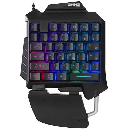 

Клавиатура Oklick GMNG 703GK черная, 35 клавиш, USB for gamer LED (подставка для запястий), GMNG 703GK