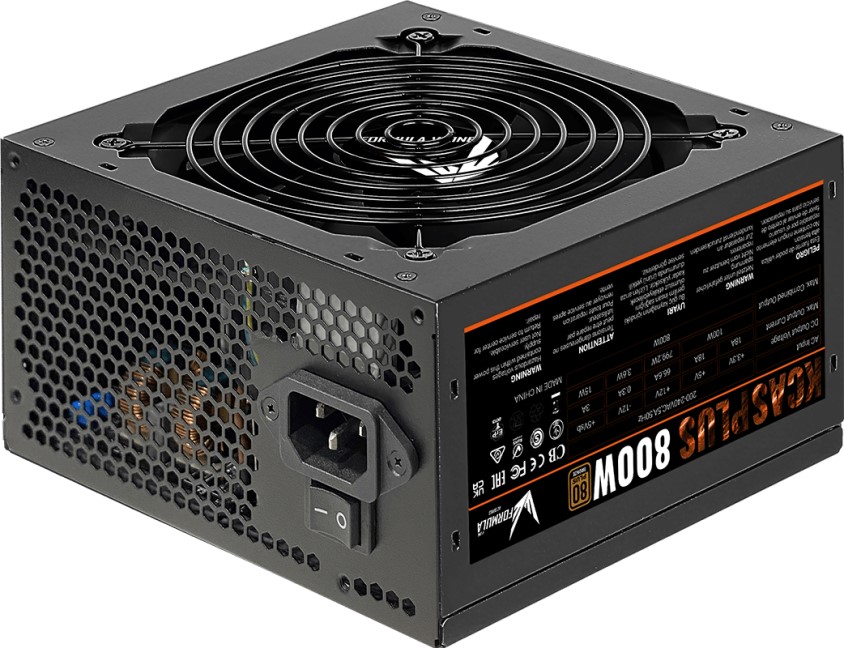 

Блок питания ATX No name Formula KCAS-800 PLUS 800W 80Plu bronze, fan 12cm, 550mm cable, 20+4P, 4+4P, PCIe 6+2P x4, PATA x4, SATA x7, Formula KCAS-800 PLUS