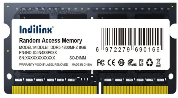 фото Модуль памяти SODIMM DDR5 8GB INDILINX IND-ID5N48SP08X в Омске
