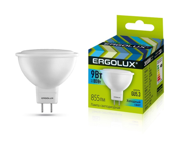 фото Лампа светодиодная ERGOLUX LED-JCDR-9W-GU5.3-4K в Перми