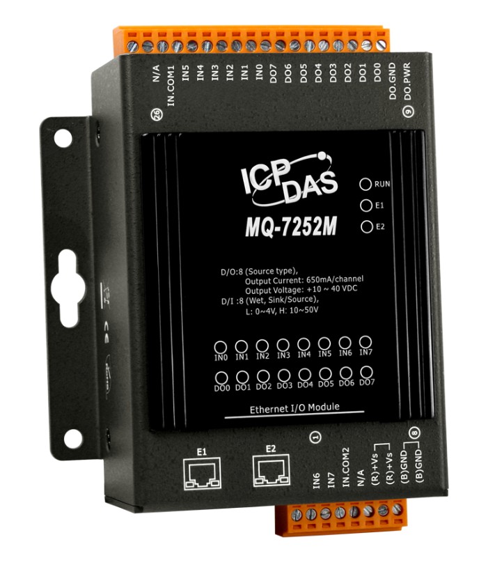 

Модуль ICP DAS MQ-7252M MQTT I/O Module with 2-port Ethernet Switch, with 8-ch DI and 8-ch DO (RoHS), MQ-7252M