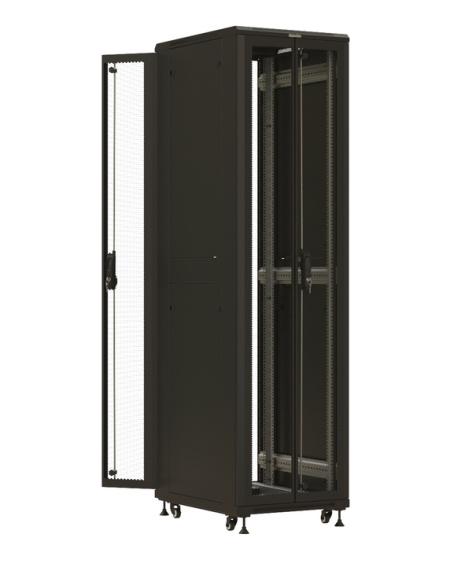 фото Шкаф напольный 19", 47U Hyperline TTBR-4762-DD-RAL9004 в Екатеринбурге