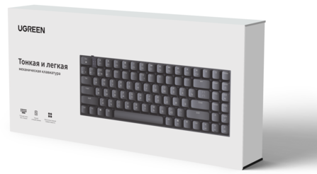 

Клавиатура механическая UGREEN KU102 15294_ USB-C/BT тонкая и легкая, черная, KU102