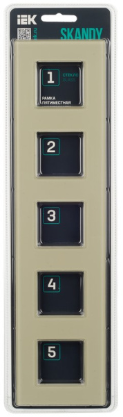 фото Рамка пятерная  IEK SK-M52-G-K10 в Ростове-на-Дону