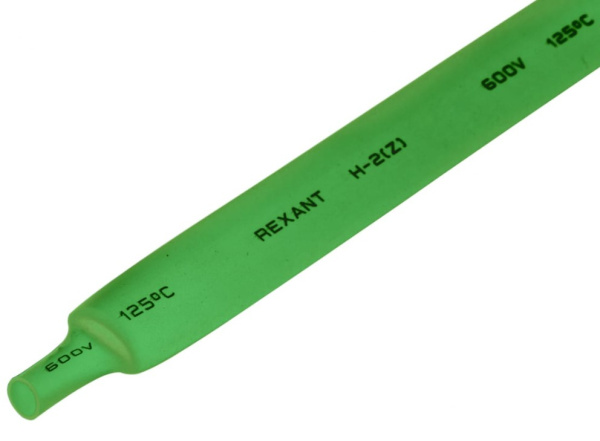 Изображение товара Термоусаживаемая трубка Rexant 20-9003 1 м зеленая для изоляции и защиты кабелей