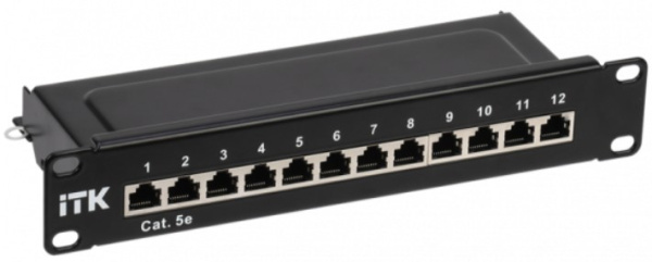 фото Патч-панель 10", 12xRJ45, STP, Кат. 5е ITK PP12-1UC5ES-D05-10 в Казани