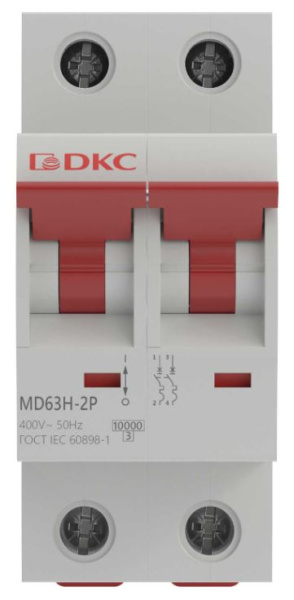 фото Автоматический выключатель модульный DKC MD63H-2PC13