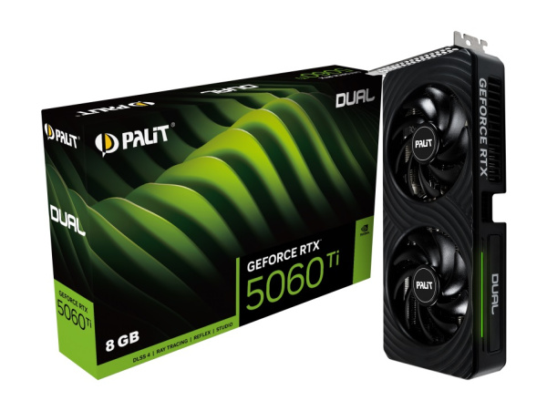 фото Видеокарта Palit GeForce RTX 5060 TI DUAL (NE7506T019P1-GB2062D) в Перми
