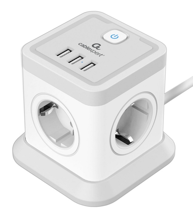 

Сетевой фильтр Cablexpert TWR-4-U3-W-2 Tower 4р, 10А, 3xUSB, 3.1А, 2м, ур.защиты 2+, белый, коробка, TWR-4-U3-W-2