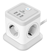 фото Сетевой фильтр Cablexpert TWR-4-U3-W-2