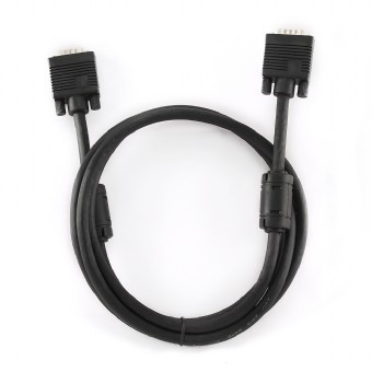 

Кабель интерфейсный VGA-VGA Gembird 15M/15M CC-PPVGA-10-B 3.0м, D-sub, тройной экран, феррит.кольца, пакет, черный, 15M/15M