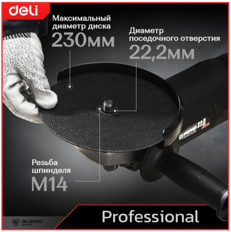 фото Шлифовальная машина угловая Deli DE-JM230-2E в Челябинске