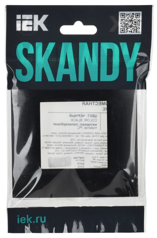 

Рамка одинарная IEK SK-M12-K02 SKANDY SK-F01Bl черная, SK-M12-K02