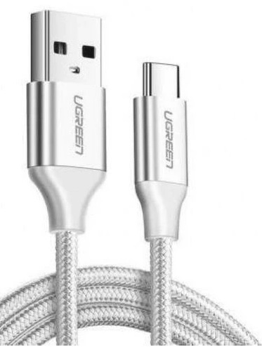 

Кабель UGREEN US288 60409 USB-A 2.0 to USB-C Cable Nickel Plating Aluminum Braid. Длина: 3м. цвет: серебристый, US288