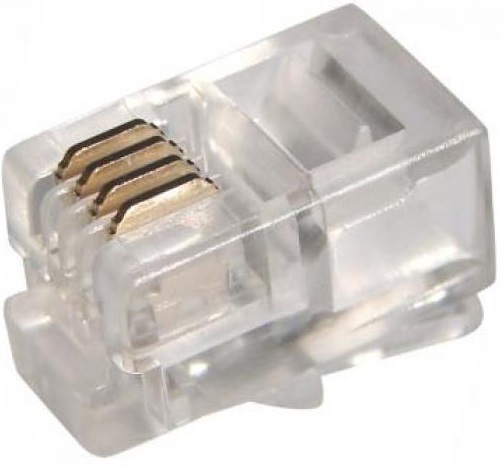 

Коннектор 5bites US010A RJ-11,4P4C,100шт, US010A
