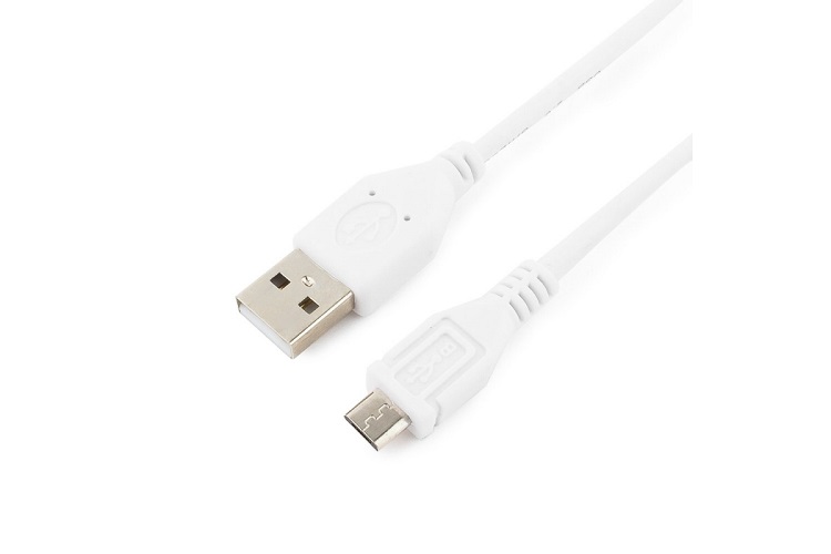 

Кабель интерфейсный USB 2.0 Cablexpert AM/microBM 5P CCP-mUSB2-AMBM-W-0.5M 0.5 м, Pro, экран, белый, пакет, AM/microBM 5P