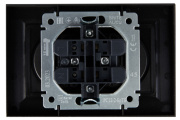 фото Розетка двухместная без заземления в сборе  IEK BR-R20-10-K45-F