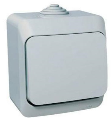 

Кнопка Schneider Electric KA10-041C Этюд нажимная наружная, 10 А, 220/250 В, IP44 (сх.1) (серая), KA10-041C