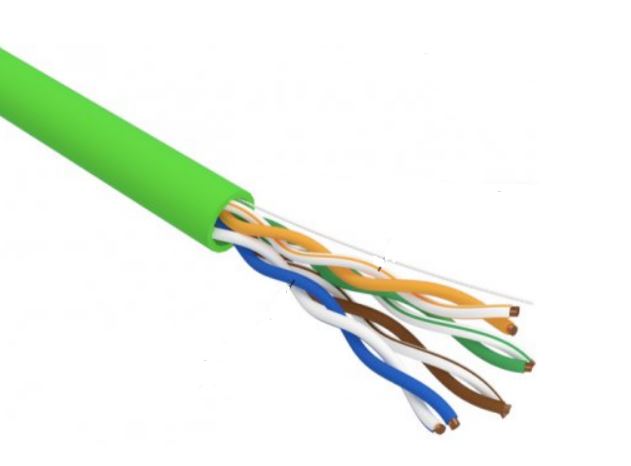 

Кабель витая пара U/UTP 5e кат. 4 пары Rexant 01-0061-R PVC, нг(А)-LSLTx, 4х2х0,52мм, 24AWG, INDOOR, SOLID, зеленый, 305м, РФ REXANT, 01-0061-R