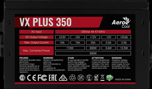 фото Блок питания ATX AeroCool VX PLUS 350 в Челябинске