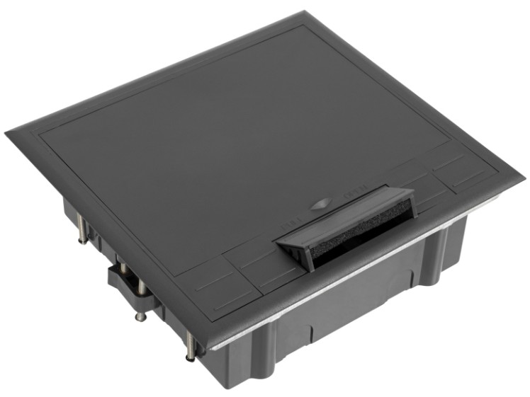 

Лючок напольный Datarex DR-PRO-015111 12 модулей, горизонтальный, пластиковая крышка, серый, DR-PRO-015111