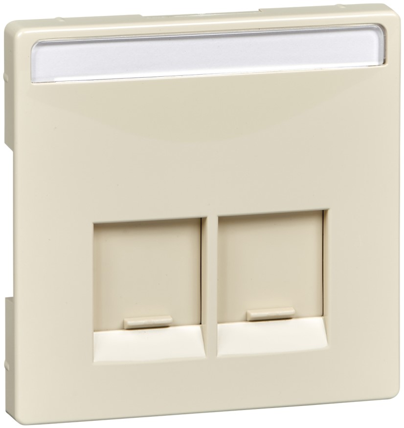 

Накладка Schneider Electric MTN466644 Merten SD розетки ТЛФ/комп 2-ой прямой (термопласт) бежевый, MTN466644