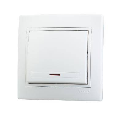 

Выключатель Lezard 701-0202-111 СП Мира с подсвет. бел/бел., 701-0202-111