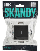 фото Выключатель одноклавишный с подсветкой  IEK SK-V10-1-10-K02