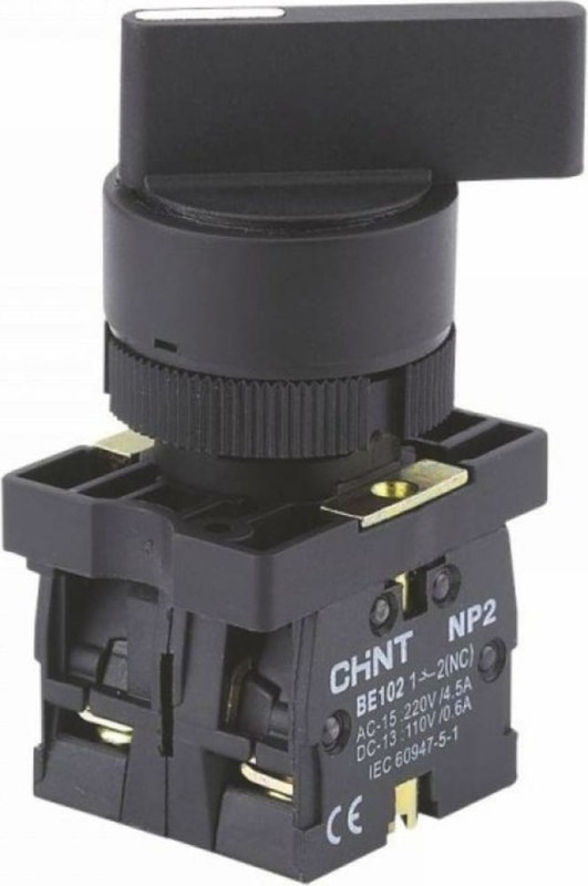 

Переключатель на 3 положения с возвратом CHINT 574828 NP2-EJ53, 2НО IP40, 574828