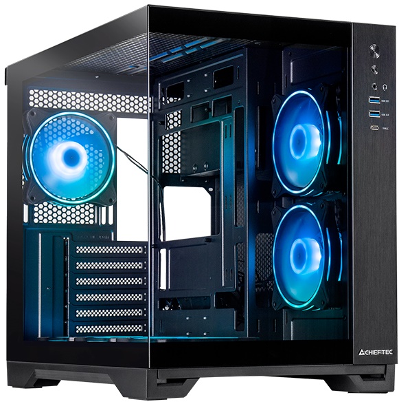 

Корпус ATX Chieftec VISIO GM-30B-TG-OP без БП, боковая панель из закаленного стекла, черный, USB Type-C, 2*USB 3.0, VISIO