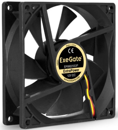 

Вентилятор для корпуса Exegate EX295208RUS 92x92x25 мм, 2700rpm, 51.5CFM, 33.9dBA, 2-pin, EX295208RUS