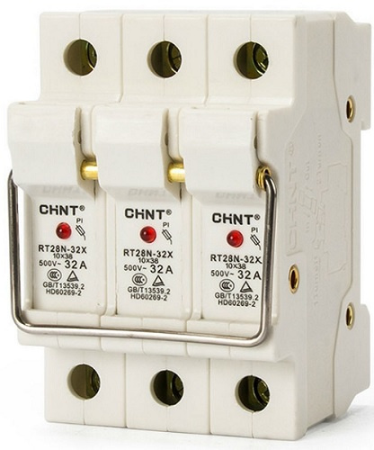 Изображение товара Держатель предохранителя CHINT 520488 3-полюсный для RT28X серии