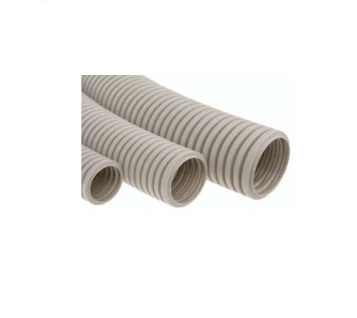 

Труба гофрированная лёгкая Ecoplast 60116HFR ПП HFFR, с зондом, без галогена, трудногорючая, цвет серый, диам. 16мм (100м), 60116HFR