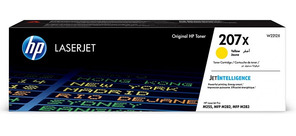 

Картридж HP 207X W2212X для CLJ Pro M255/MFP M282/M283, желтый (2450 стр.), 207X