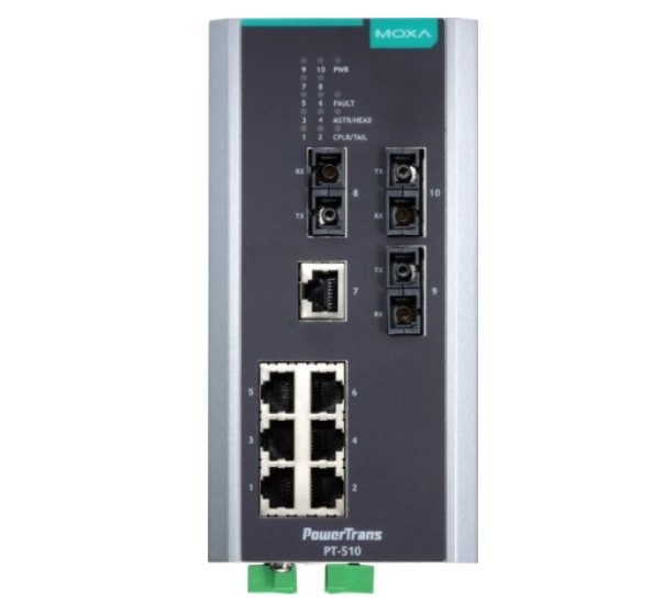 

Коммутатор управляемый MOXA PT-510-3S-SC-48 DIN-Rail switch, 7 x 10/100BaseT(X), 3 x 100BaseFX SM, SC connectors, 1 power su, PT-510-3S-SC-48