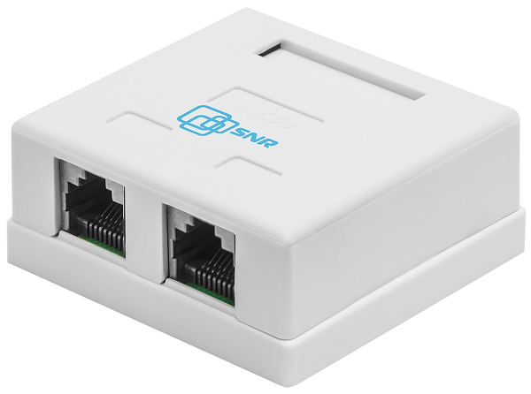 

Розетка SNR SNR-C5E-WO2 накладная 2хRJ45 (SNR-SMB-2109A), SNR-C5E-WO2