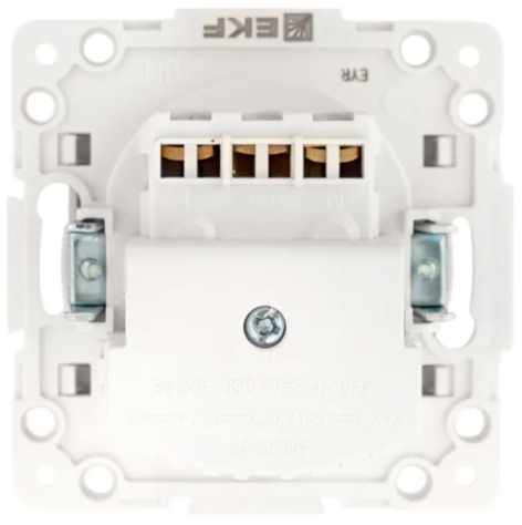 фото Розетка с заземлением с 2 USB  EKF EYR16-2USB-typeA в Челябинске