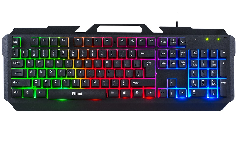 

Клавиатура Filum FL-GKB05-BK-L USB., мембранная, подсветка клавиш, черная, Windows XP/Vista/7/8/10, MacOS, FL-GKB05-BK-L