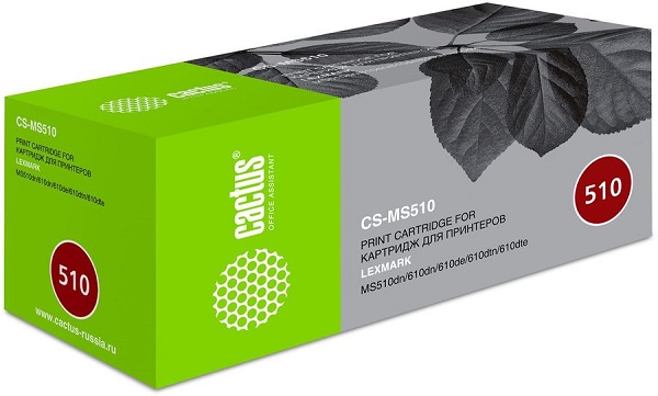 

Картридж Cactus CS-MS510 50F1U00/50F4U00/50F2U00 черный (20000стр.) для Lexmark MS510dn/610dn, CS-MS510