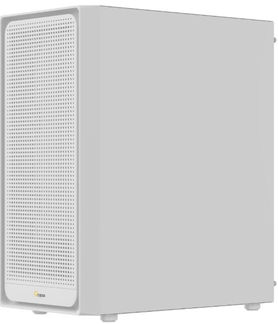

Корпус mATX Ocypus Gamma-C50-WH белый, без БП, боковая панель из закленного стекла, 2*USB 1.1, USB 3.2, audio, Gamma-C50-WH