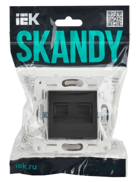 фото Розетка компьютерная двойная IEK SK-K20-2-K48 в Уфе