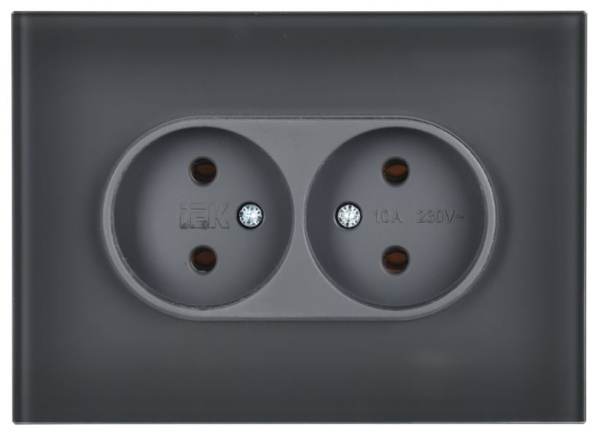 фото Розетка двухместная без заземления  IEK SK-R20-10-K53 в Ростове-на-Дону