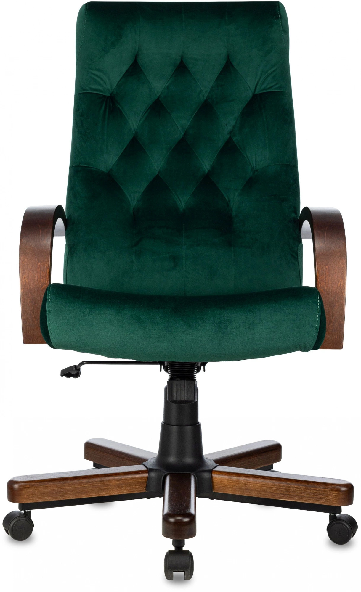 

Кресло Бюрократ T-9928WALNUT Fabric руководителя зеленый Italia Green крестов. металл/дерево, T-9928WALNUT Fabric