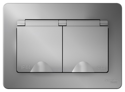 

Розетка Schneider Electric BLNRS441123 2-ая с/з со шторками IP44, 16А, 250В Алюминий внутр, BLNRS441123